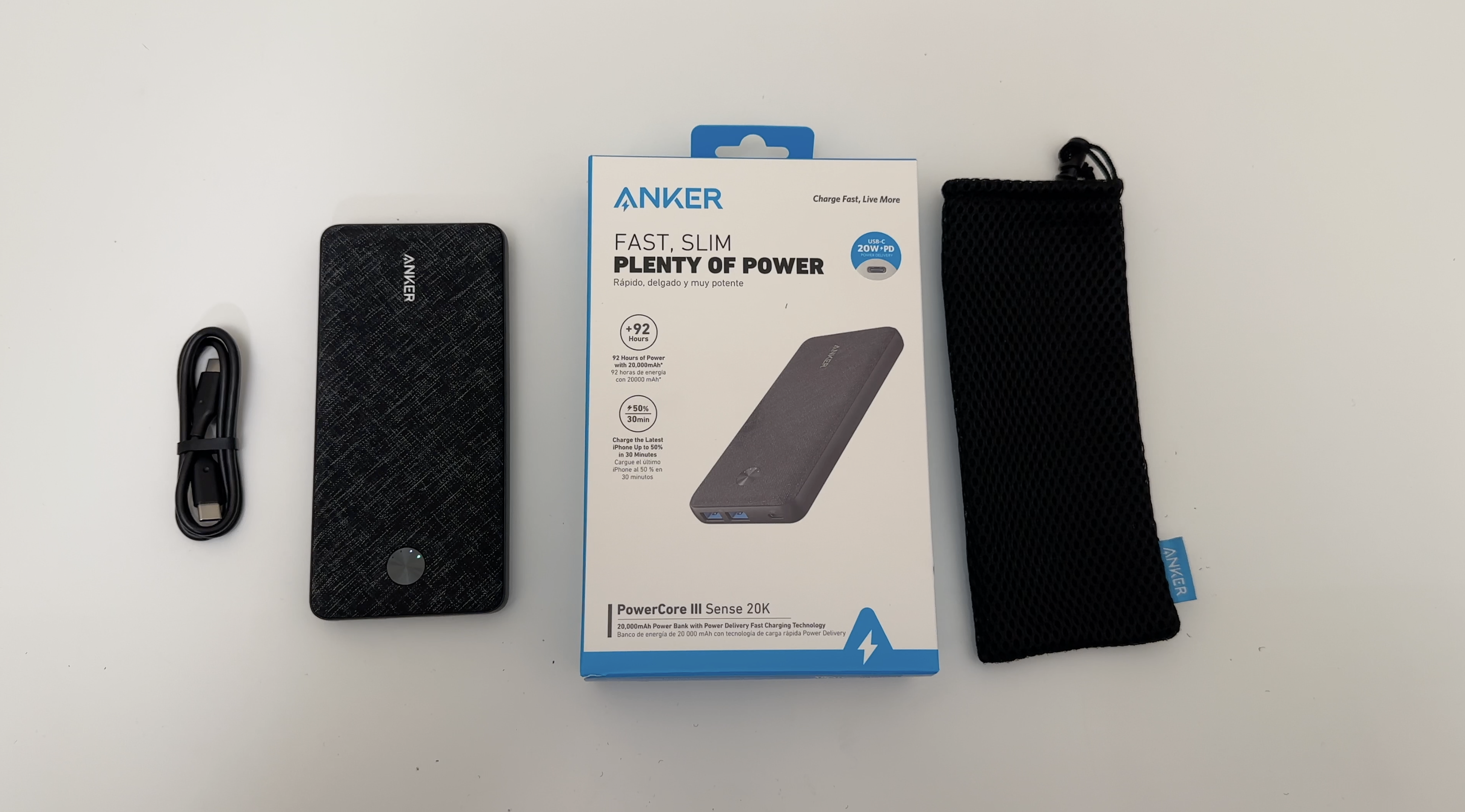 Anker PowerCore III Sense 20000 未開封 Anker PowerCore III Sense 20K Fast USB-C Phone Power Bank